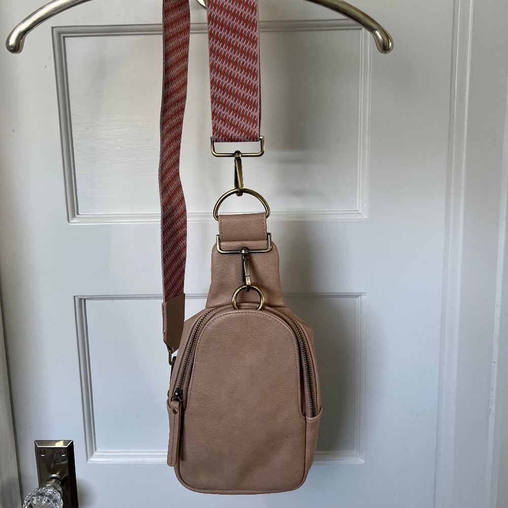 Anthropologie Urban Originals Liberty Sling Bag Neutral Pale Pink